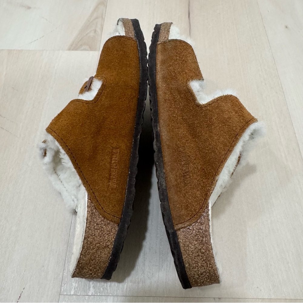 Kids' Birkenstock® Arizona Shearling Sandals Size 33 = Kids 2-2.5 - Picture 9 of 14